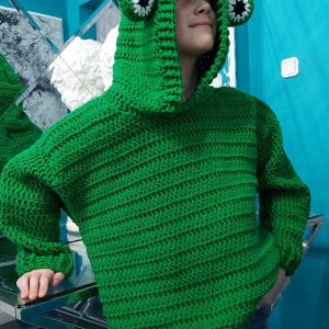 Sweter Ręcznie Robiony - Żaba
