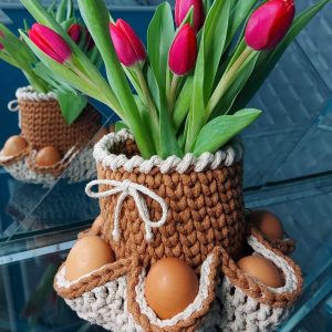 Dekoracja Wielkanocna -na jajka i kwiaty
